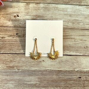 Estella Bartlett Gold Fan Design Dangle Earrings